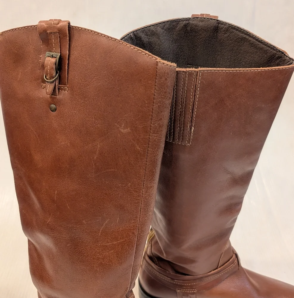 MATISSE Flashback Women's Brown Leather Tall Knee High Riding Boots Size 7.5